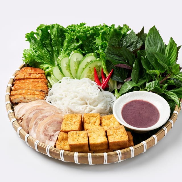 Bún Đậu Mắm Tôm - Rice Noodles, Tofu & Shrimp Paste.