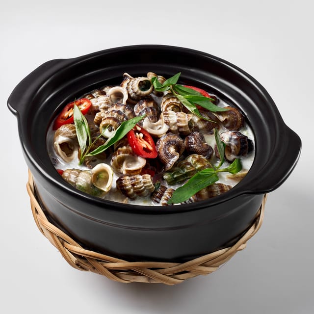 Ốc Len Xào Dừa - Wool Escargot with Coconut Milk.