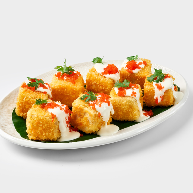 Đậu Hủ Sốt Phô-Mai Trứng Cá - Tofu with Fish Roe Cheese Sauce.