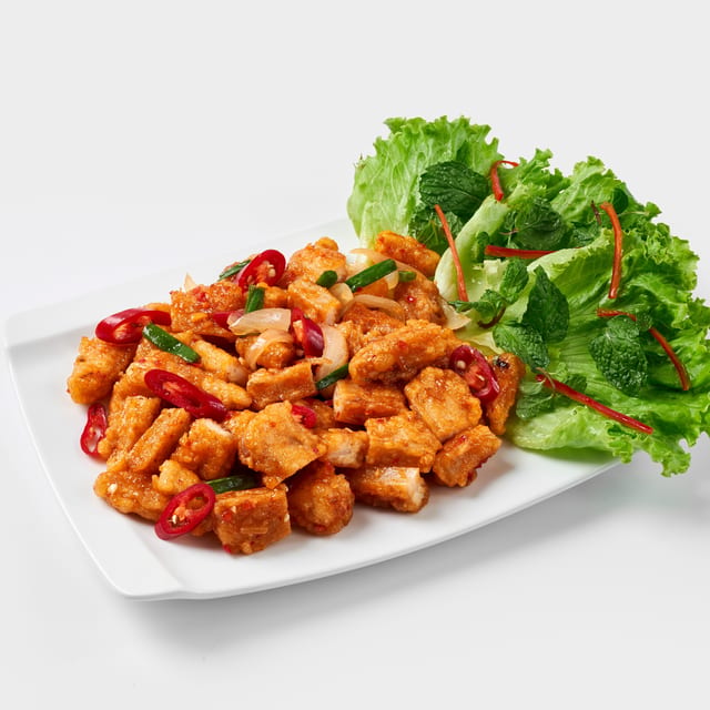Sụn Gà Sốt Mắm Ớt - Crispy Chicken Cartilage with Chili Fish Sauce.