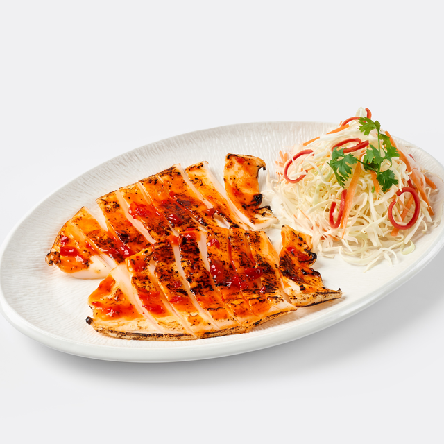 Mực Nướng Muối Ớt - Grilled Squid with Chili Salt.